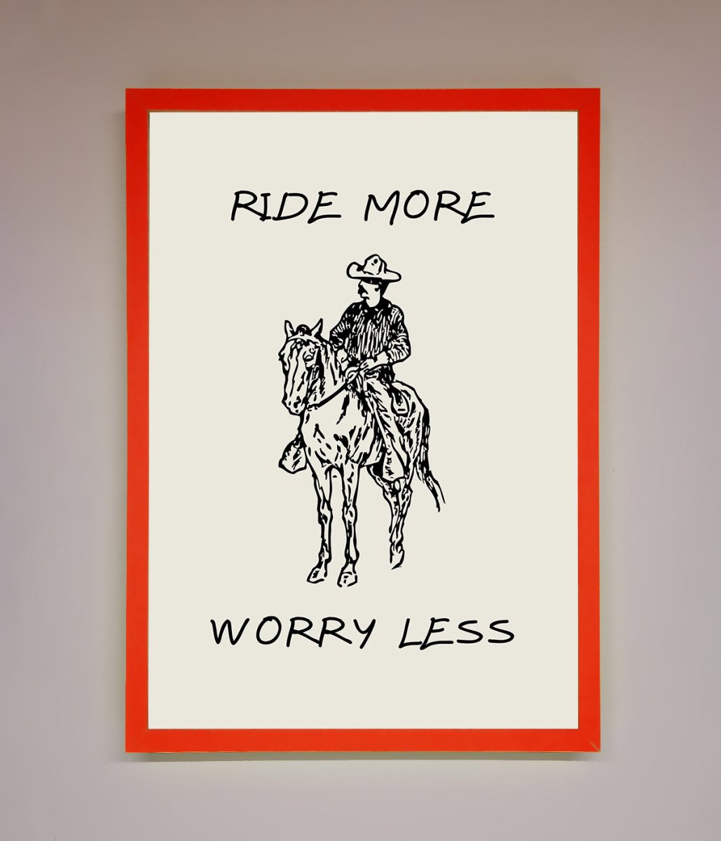 Ride More Worry Less Framed Wall Art