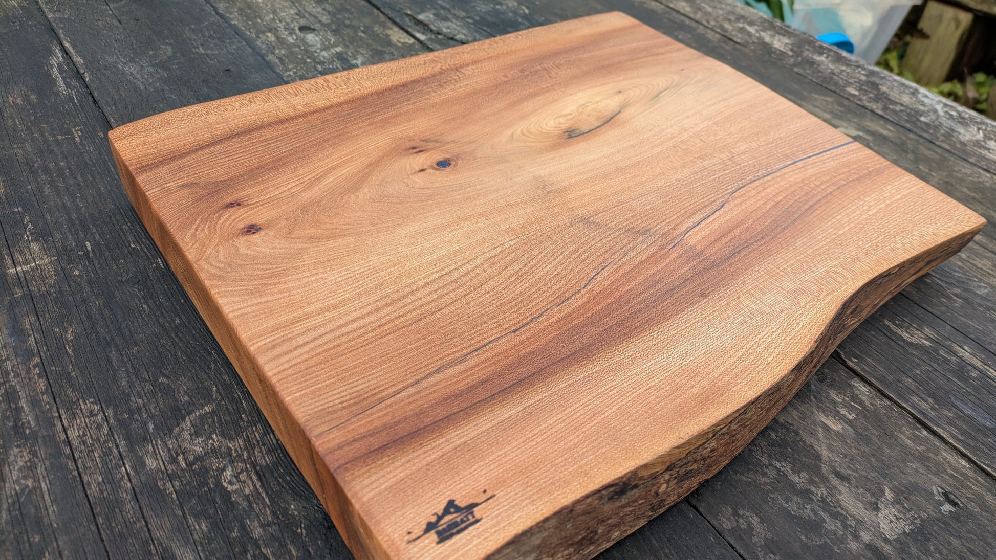 Wych Elm Chopping Board with Resin Detailing