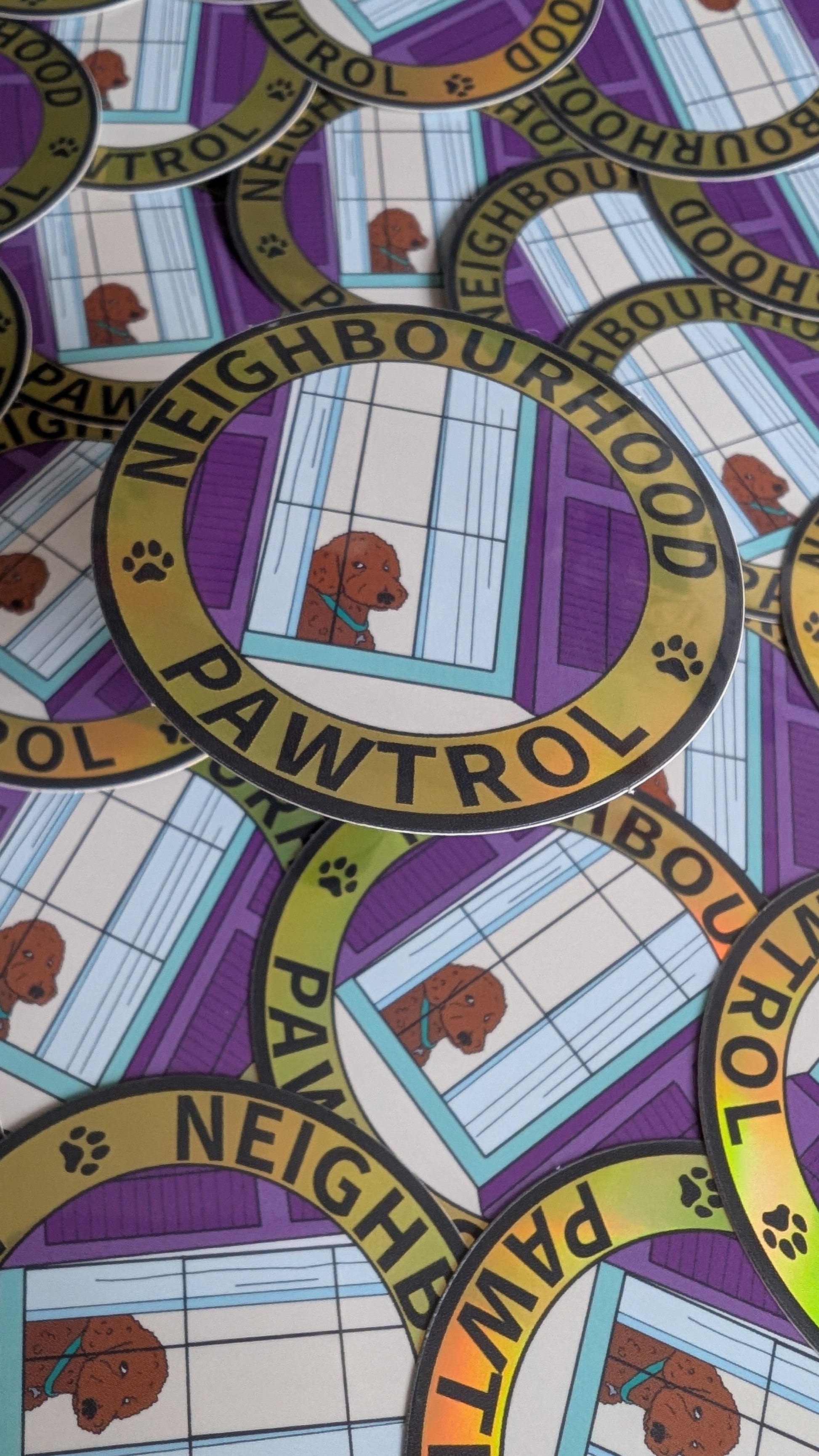 Holographic Pawtrol Vinyl Sticker