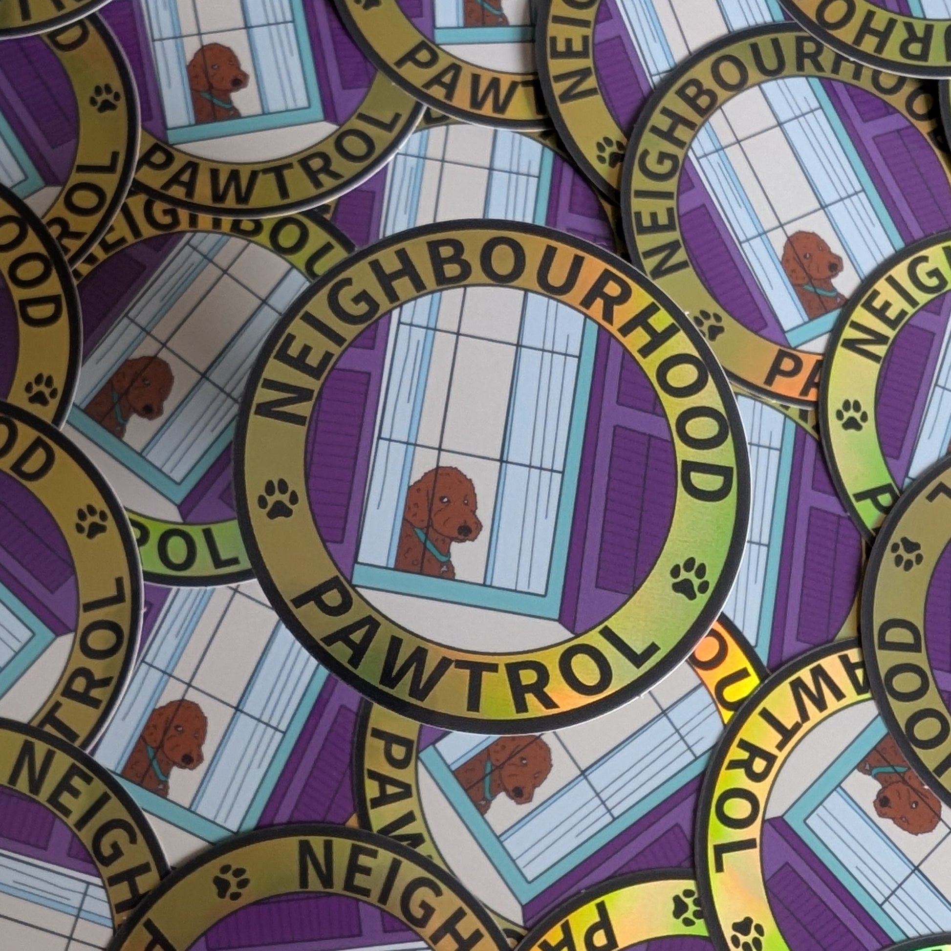 Holographic Pawtrol Vinyl Sticker