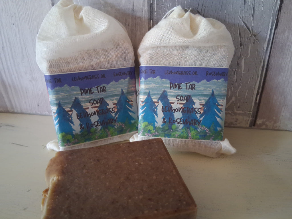 Pine Tar Soap with Rosemary and Lemongrass