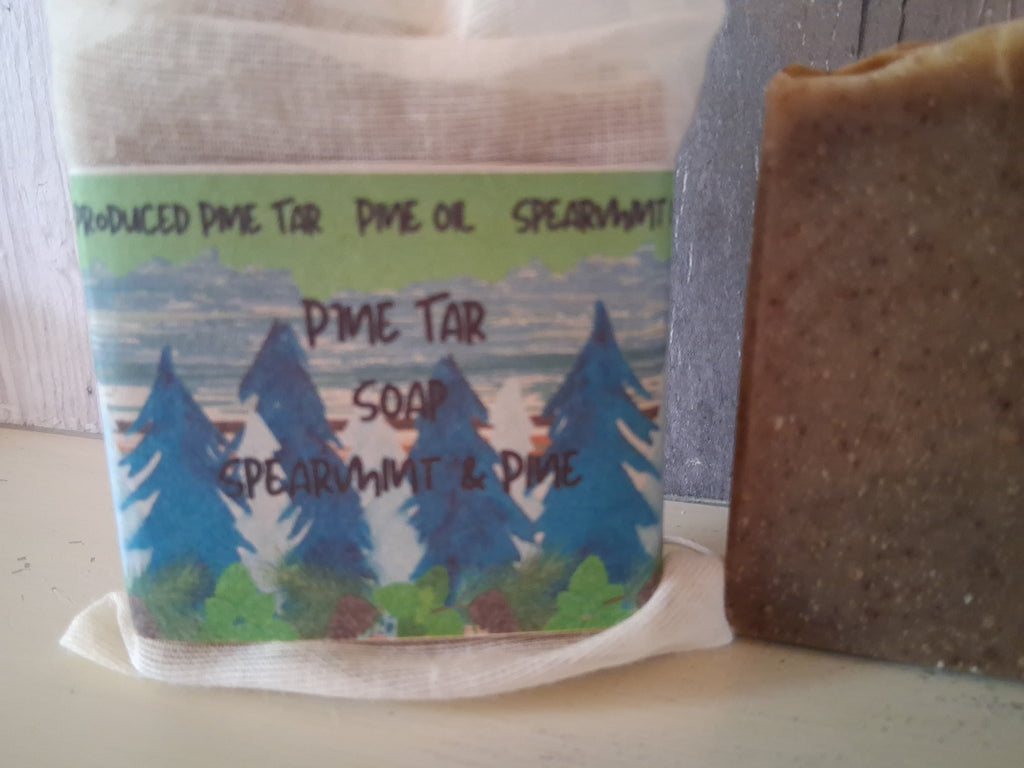 Pine Tar Soap with Spearmint and Pine
