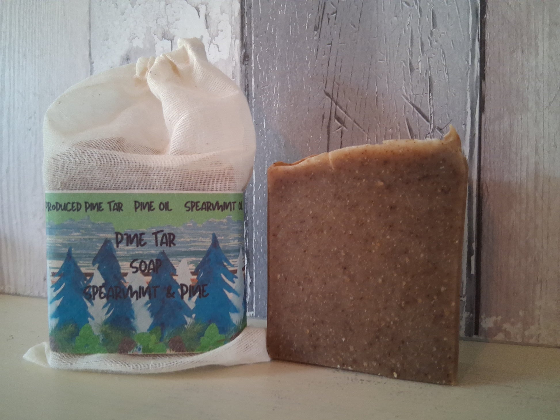 Pine Tar Soap with Spearmint and Pine