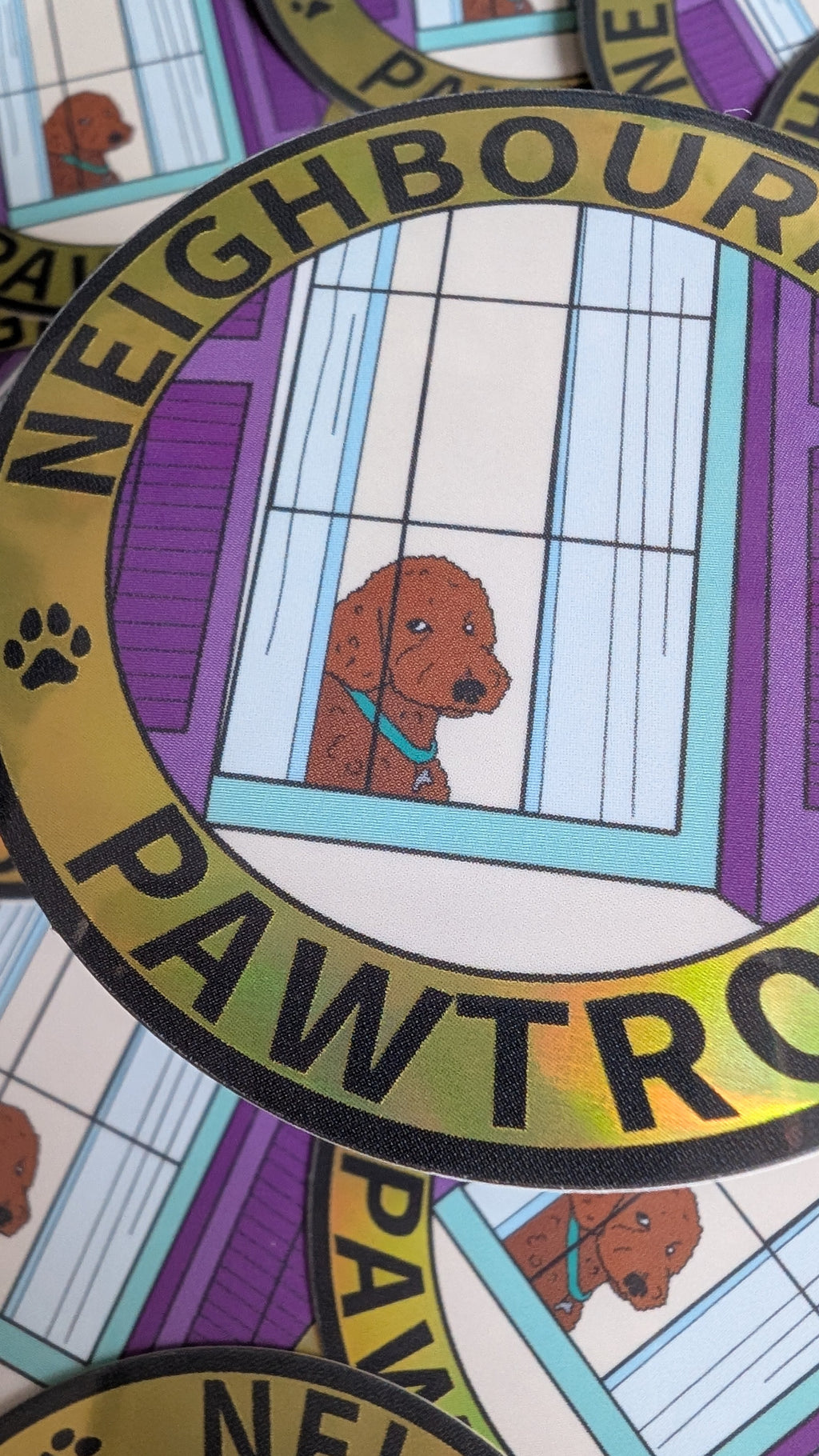 Holographic Pawtrol Vinyl Sticker