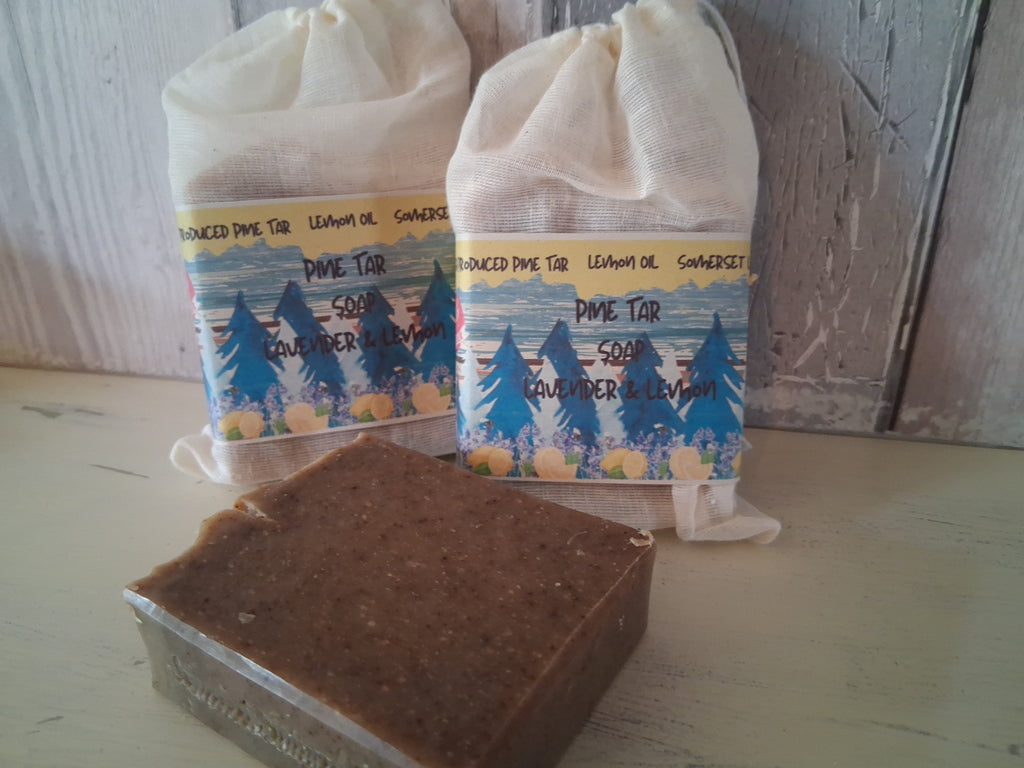 Pine Tar Soap with Lavender and Lemon