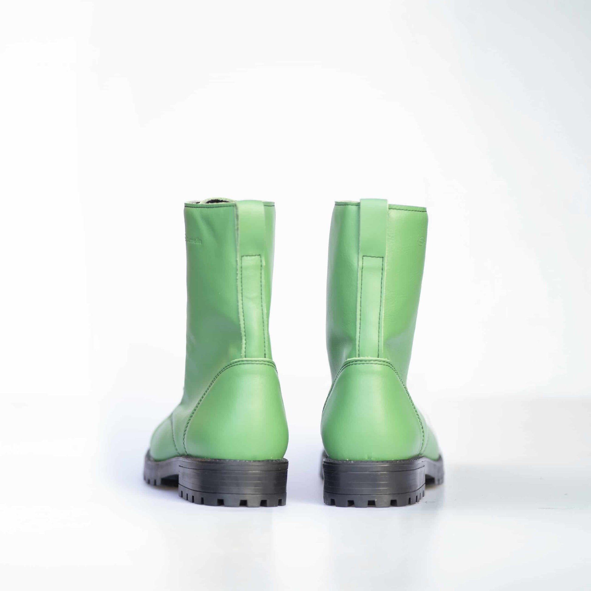 511 Granny Smiths Leather Boots – Durable & Stylish Unisex Footwear by Samelin at www.brixbailey.com