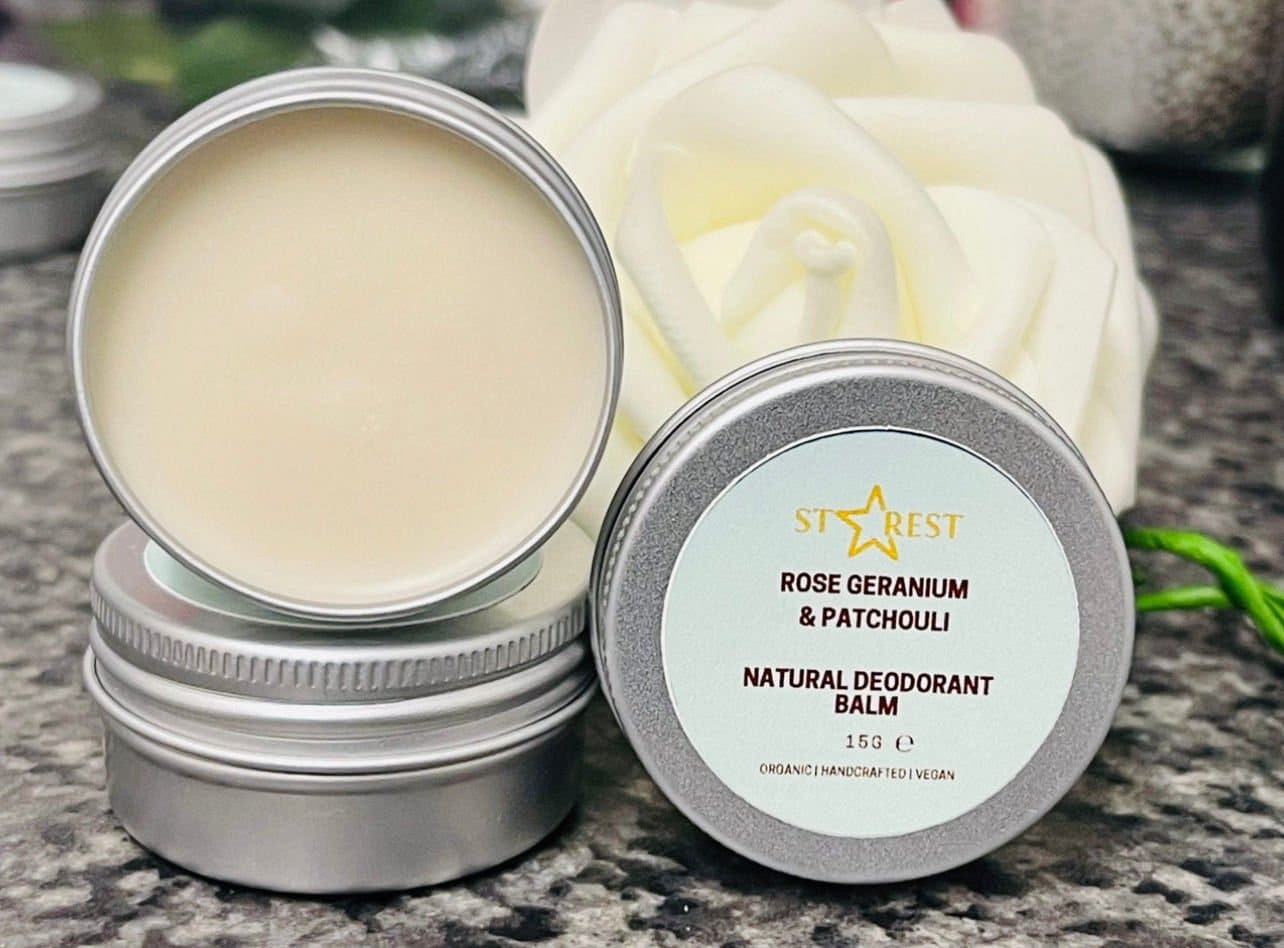 Rose Geranium and Patchouli Natural Deodorant Balm