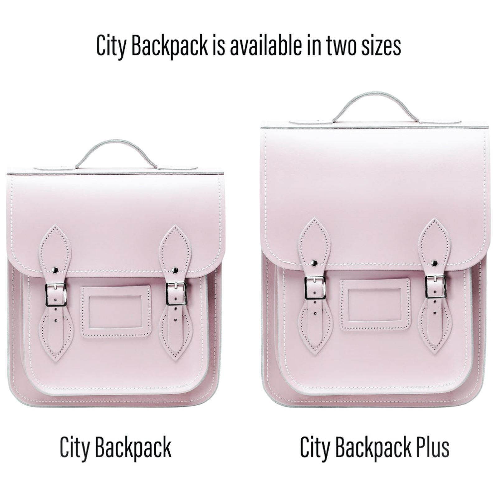 Handmade Leather City Backpack in Rose Quartz