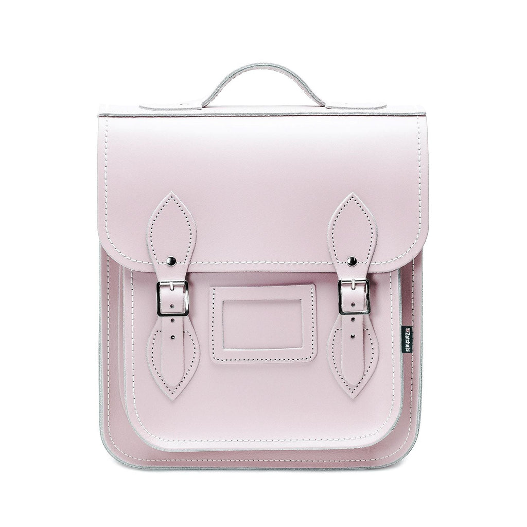 Handmade Leather City Backpack in Rose Quartz