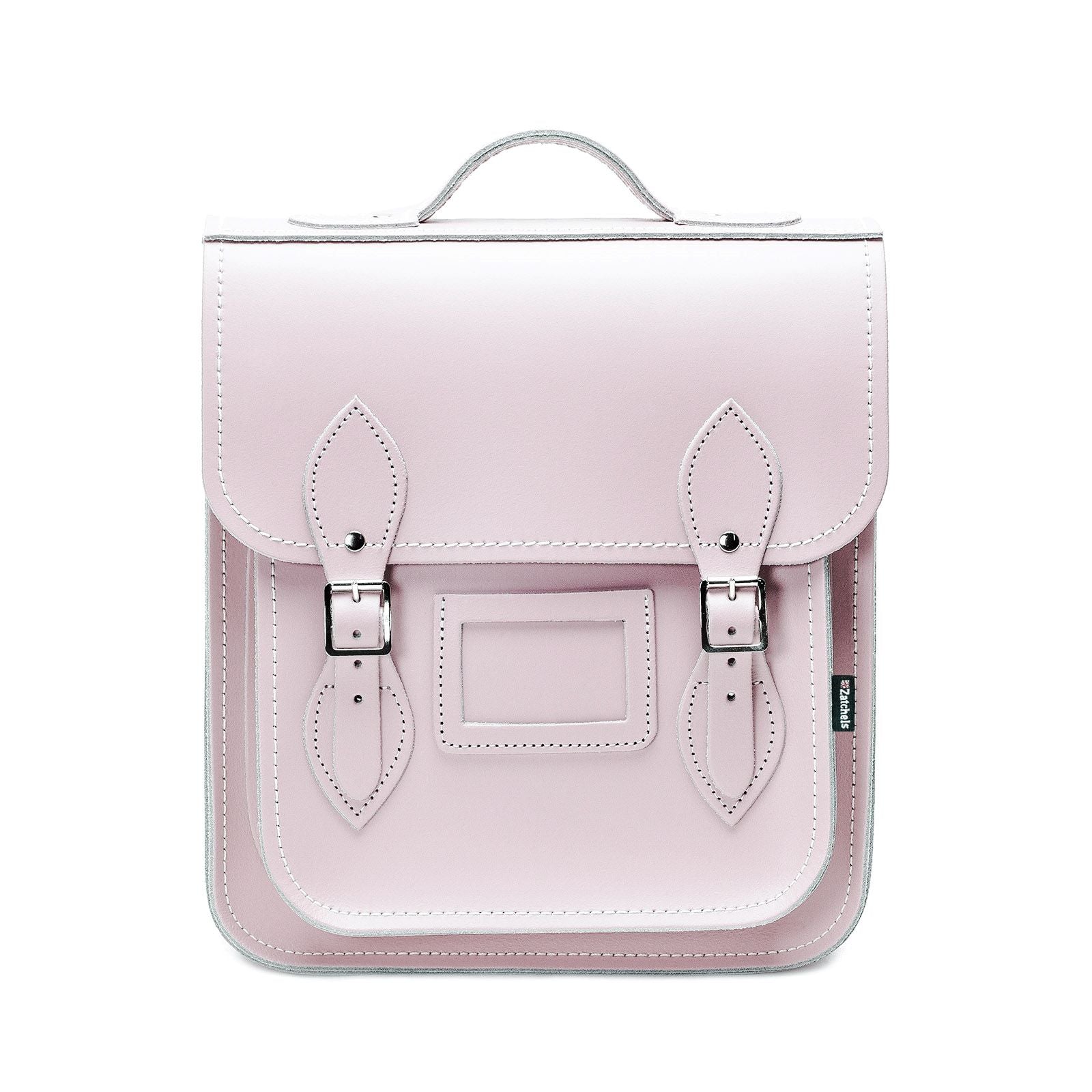 Handmade Leather City Backpack in Rose Quartz