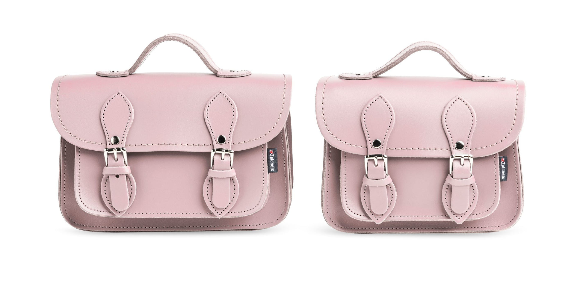 Handmade Leather Micro Satchel Rose Quartz