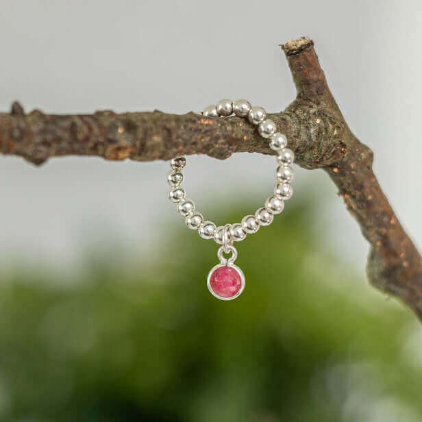 Ruby July Birthstone Ring in Sterling Silver or Gold Filled