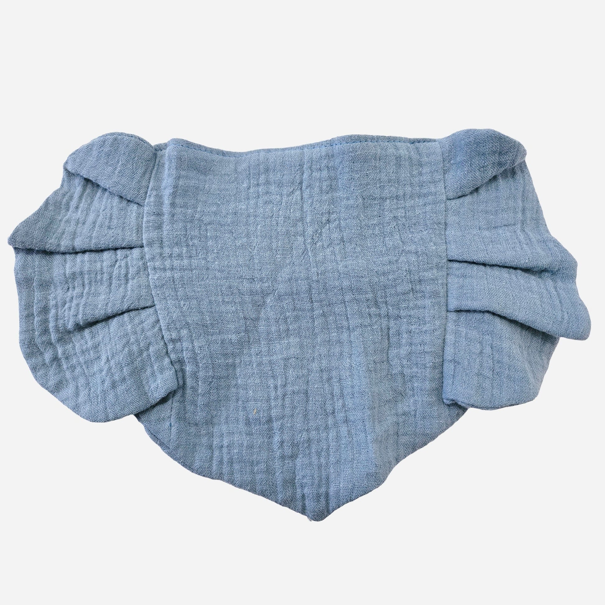 Ruffle Blue Dribble Bib for Babies
