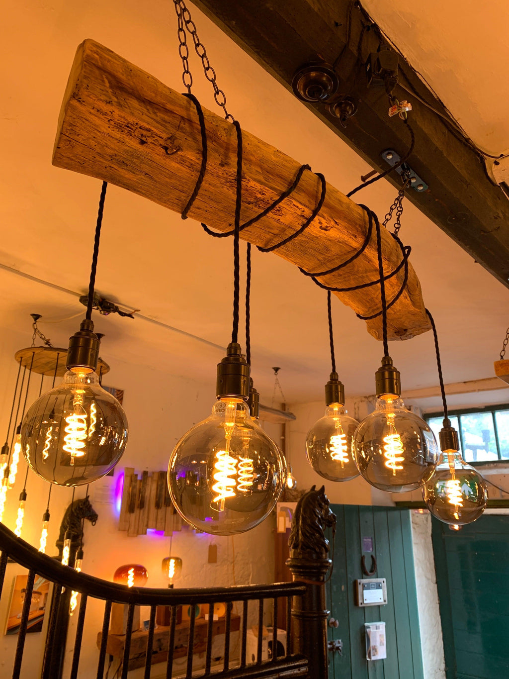 Rustic Ancient Oak Wrap Around Chandelier