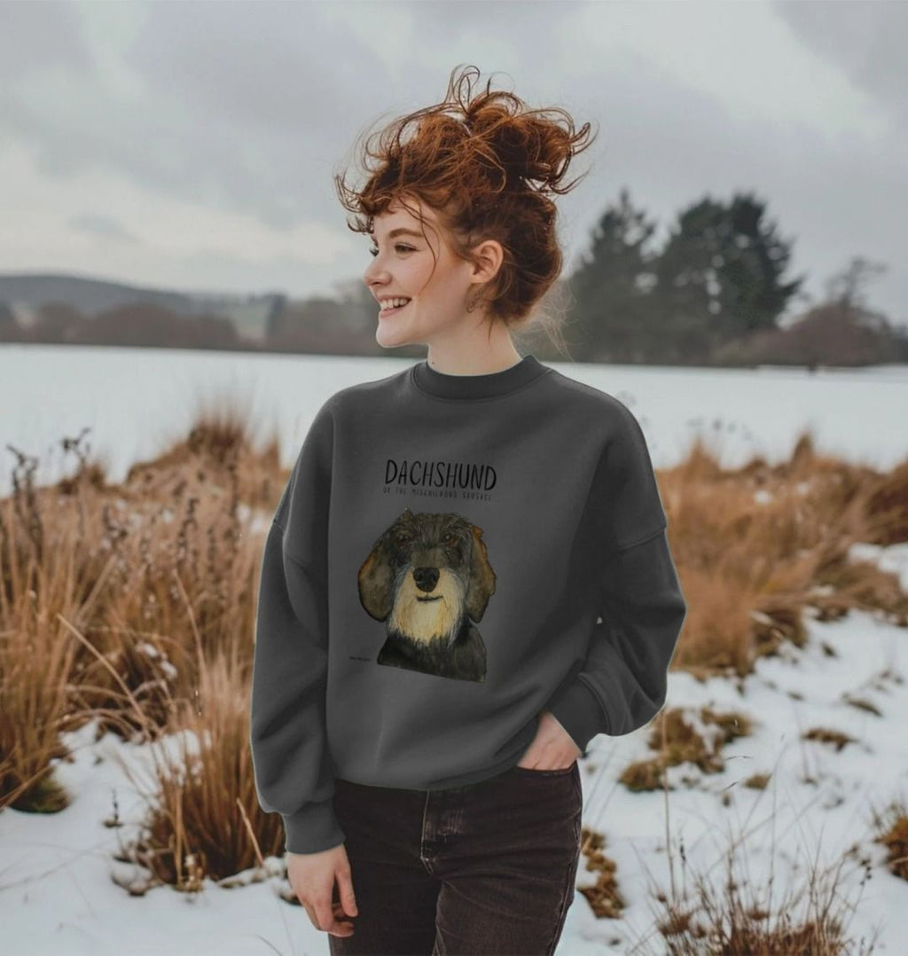 Wire Haired Dachshund Oversized Sweatshirt