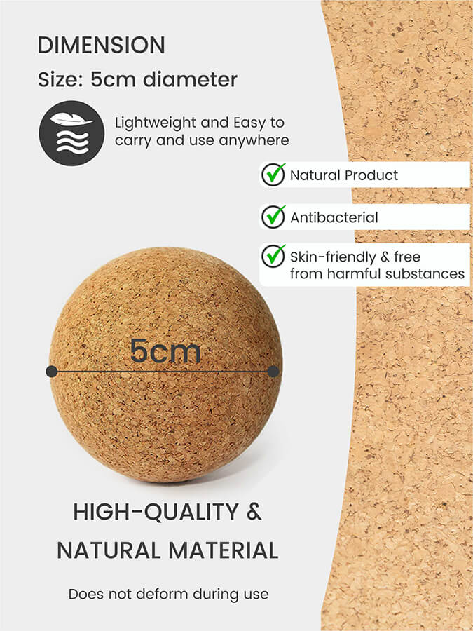 Cork Massage Ball Four Pack