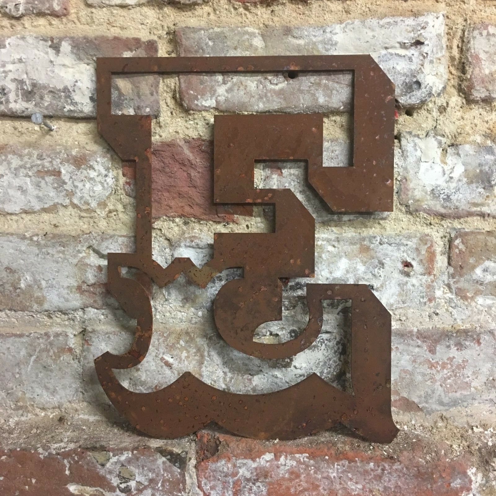 Rusty 12 Inch Carnival Metal Letters A to Z