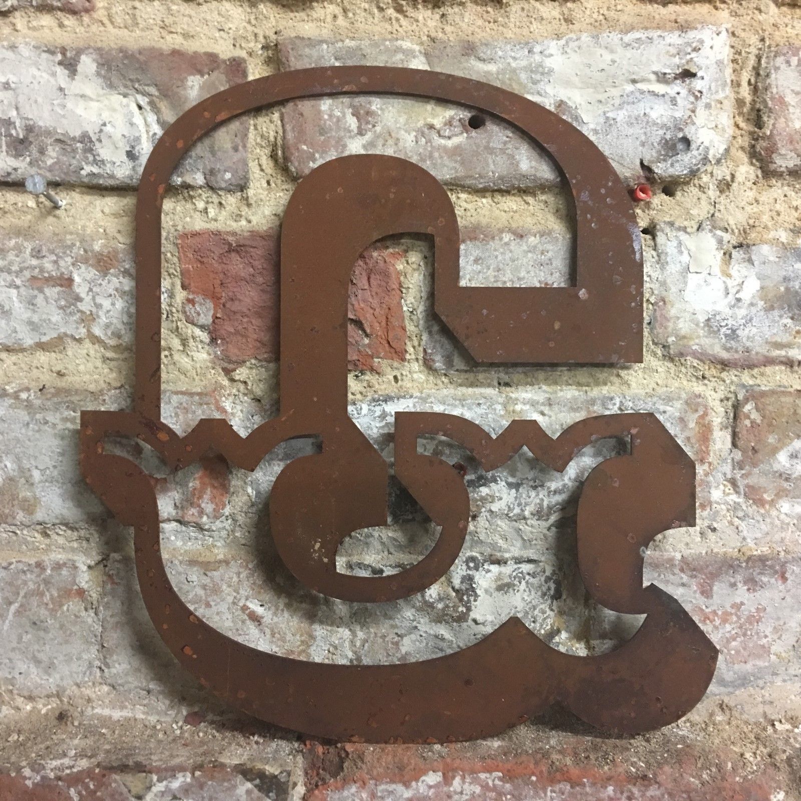 Rusty 12 Inch Carnival Metal Letters A to Z