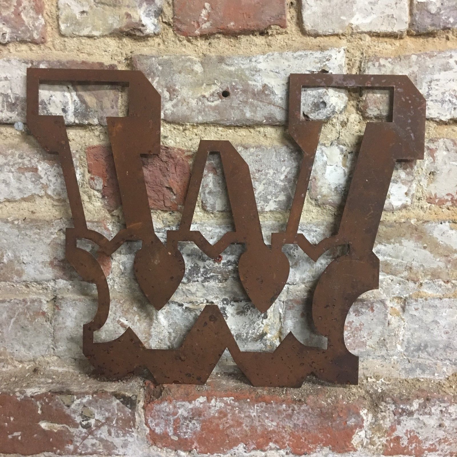 Rusty 12 Inch Carnival Metal Letters A to Z