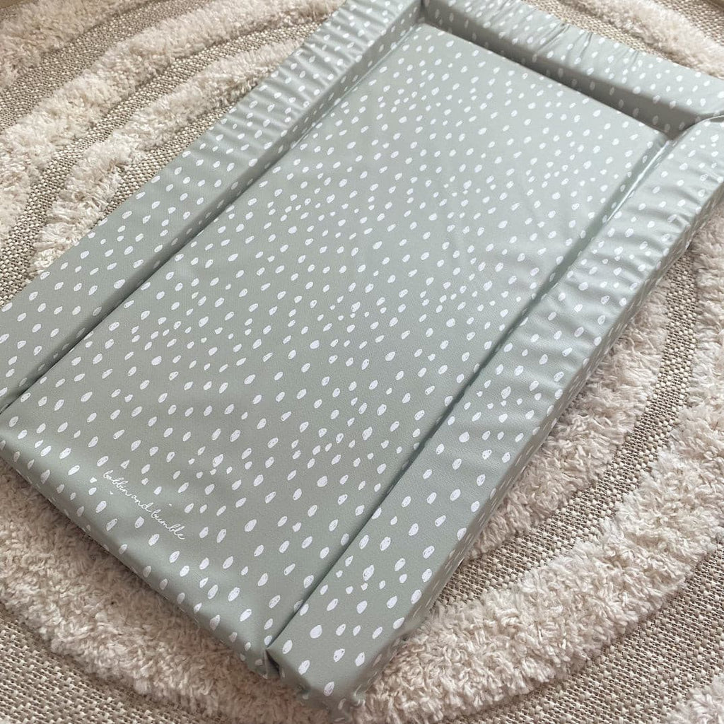 Standard Changing Mat - Sage Green Spots