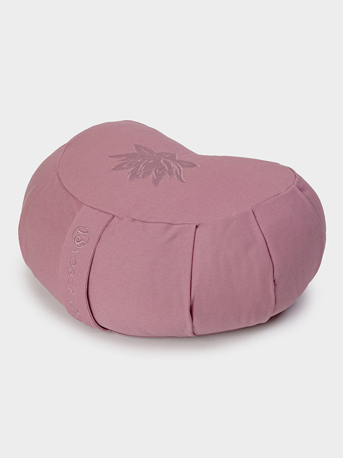 Organic Cotton Crescent Lotus Zafu Buckwheat Meditation Cushion
