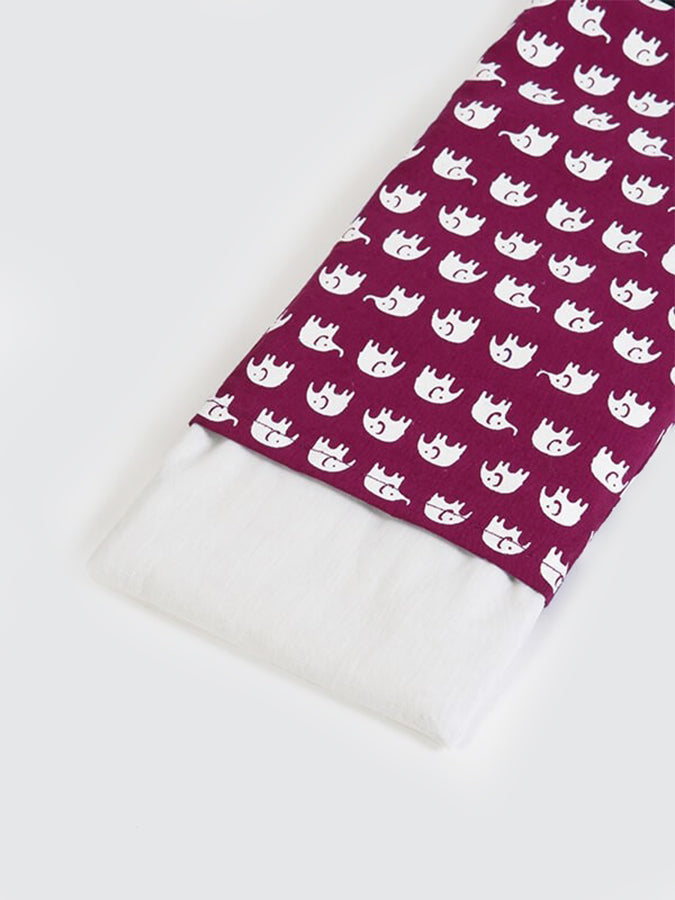 Organic Cotton Lavender Scented Elephant Eye Pillow with Linseed Fill