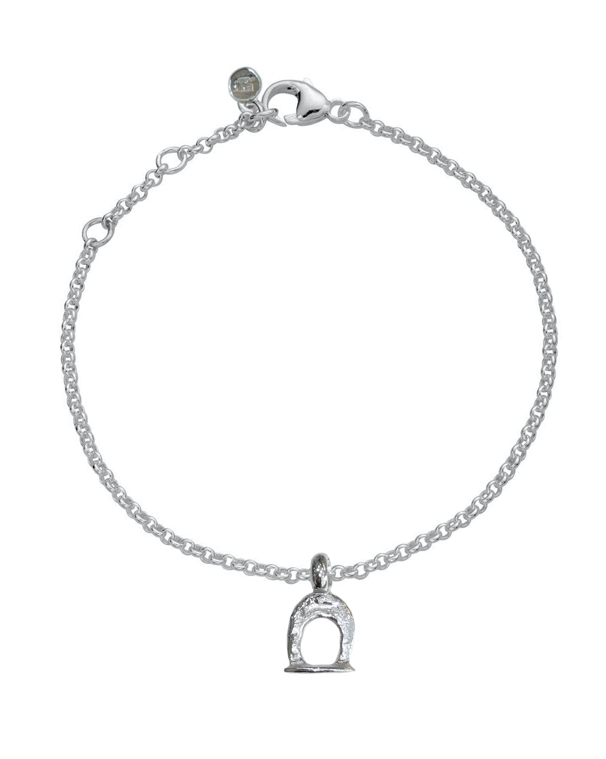 Sterling Silver Stirrup Chain Bracelet