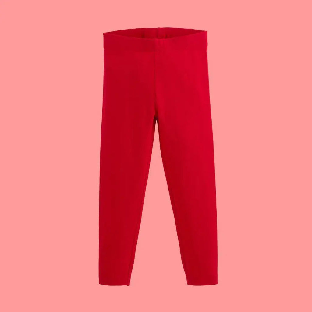Organic Leggings in Roaring Red