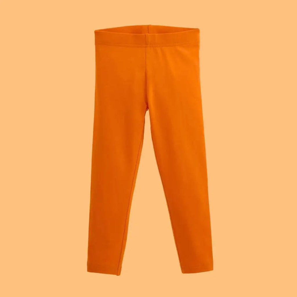 Organic Leggings in Tangelo Orange