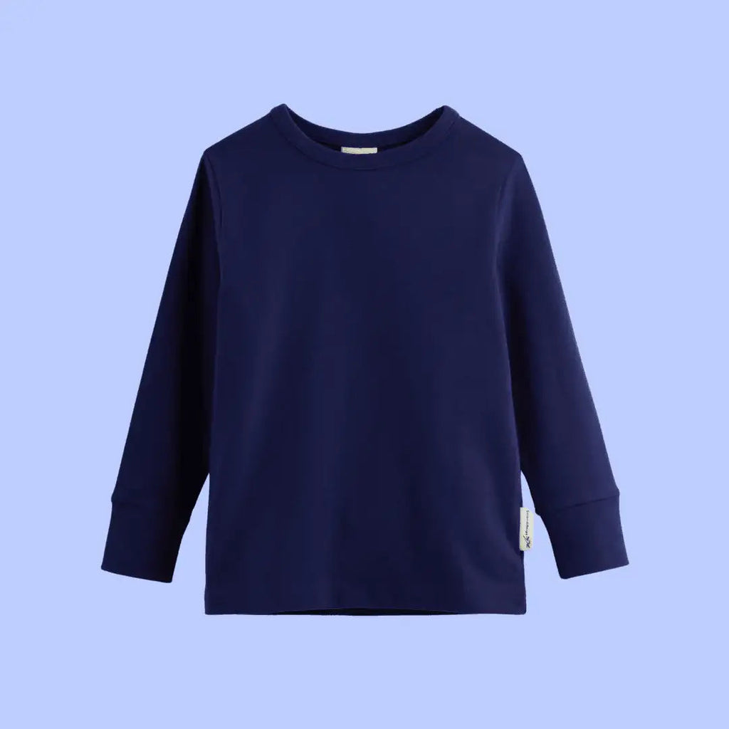 Organic Long Sleeve Top in Deep Sea Navy