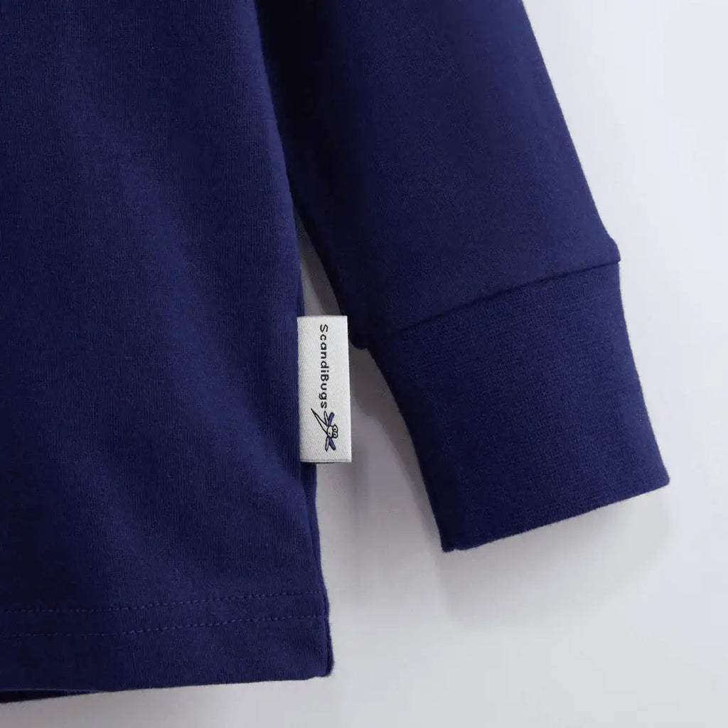 Organic Long Sleeve Top in Deep Sea Navy