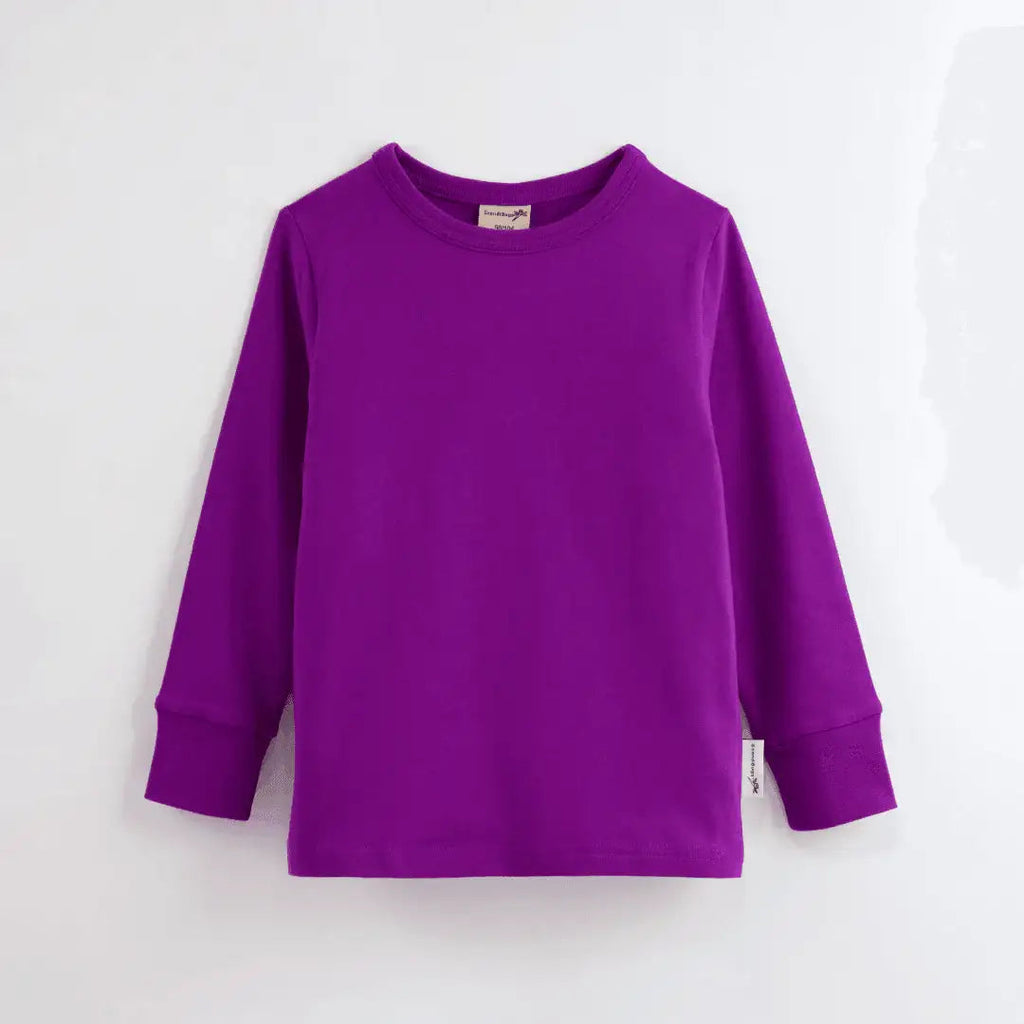 Organic Long Sleeve Top in Perfectly Purple