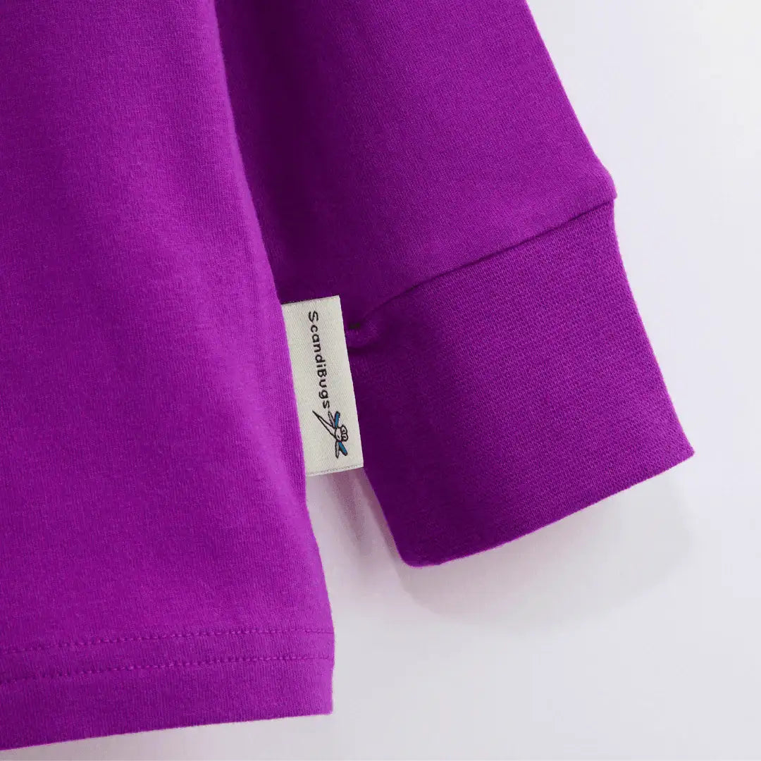 Organic Long Sleeve Top in Perfectly Purple