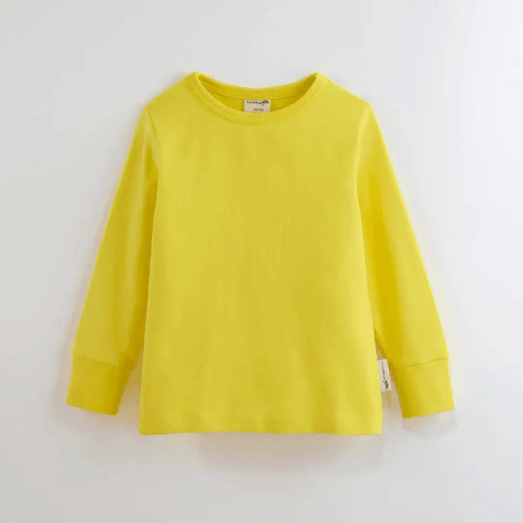 Organic Long Sleeve Top in Sunshine Yellow