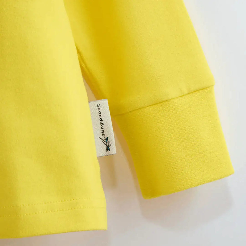 Organic Long Sleeve Top in Sunshine Yellow