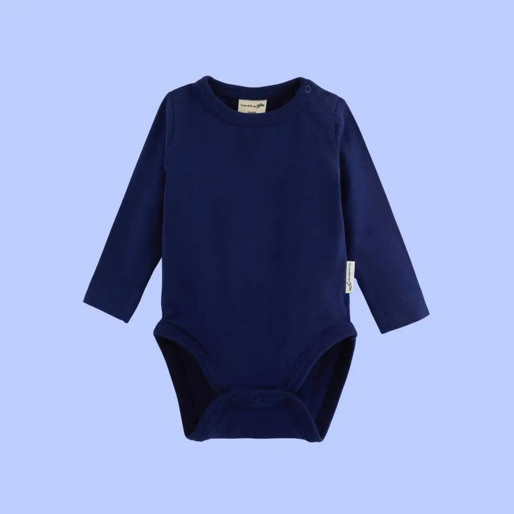Organic Long Sleeve Vest in Deep Sea Navy