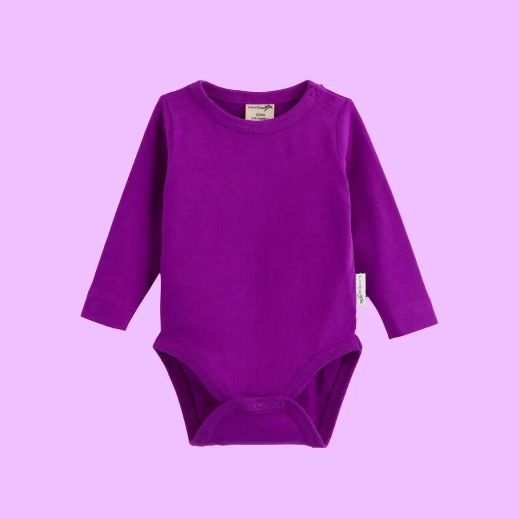 Organic Long Sleeve Vest in Perfectly Purple