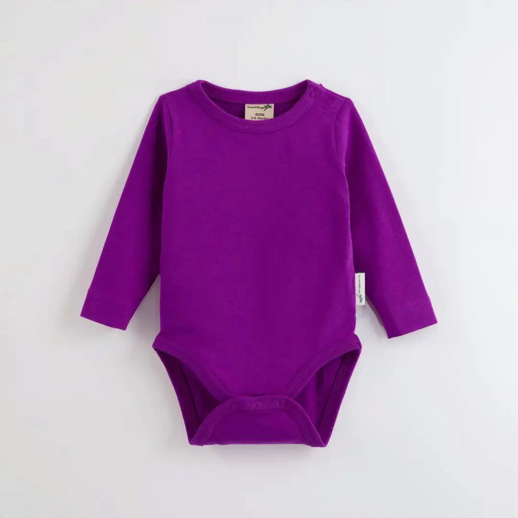 Organic Long Sleeve Vest in Perfectly Purple
