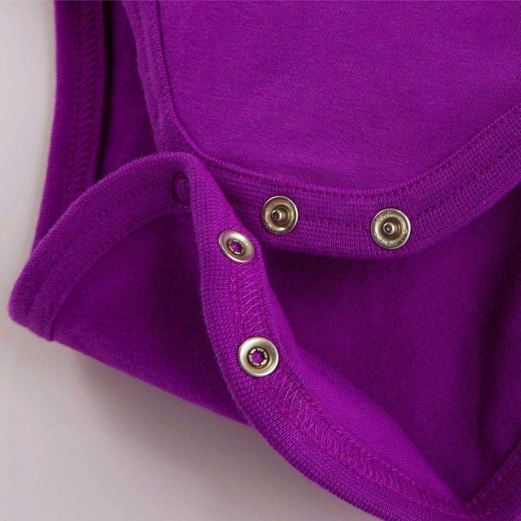 Organic Long Sleeve Vest in Perfectly Purple