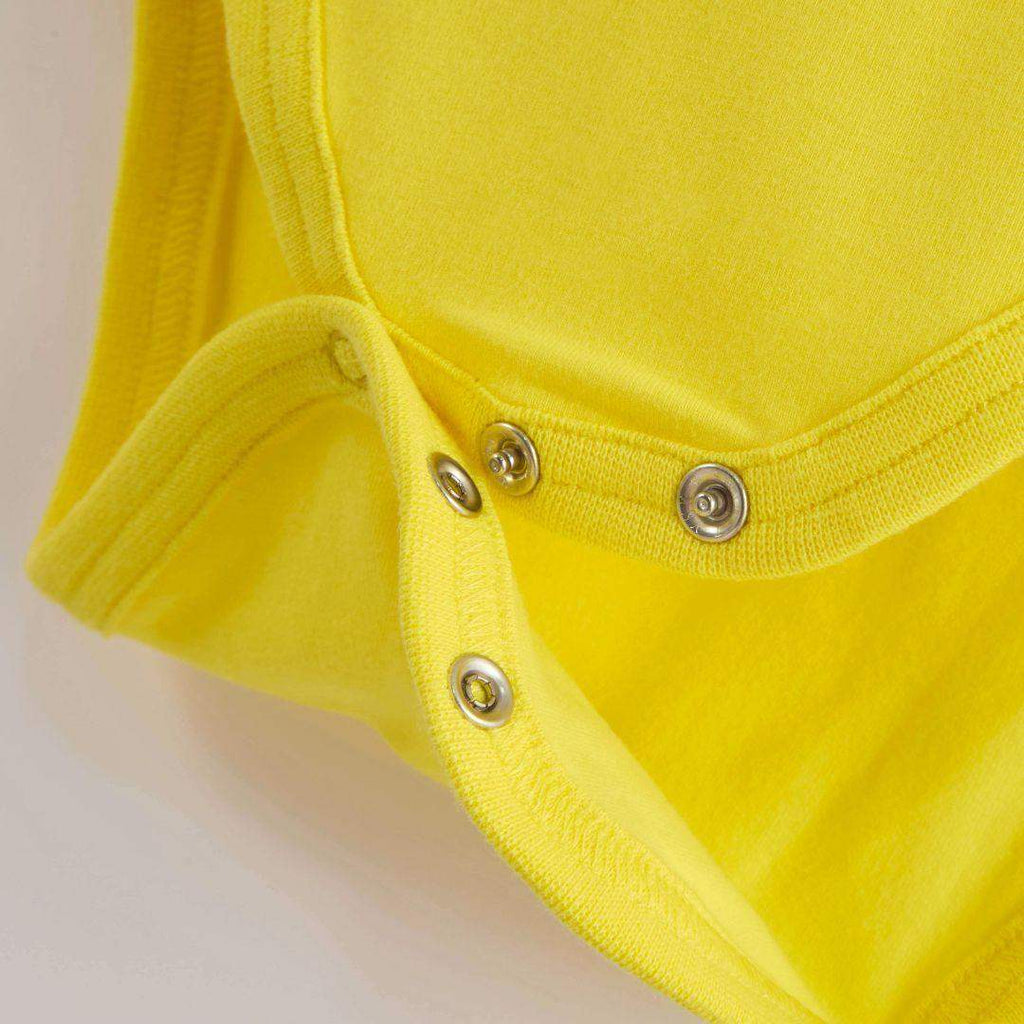 Organic Long Sleeve Vest in Sunshine Yellow