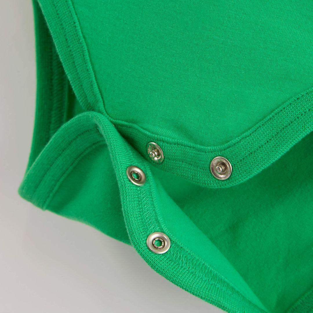 Organic Long Sleeve Vest in Tropical Green