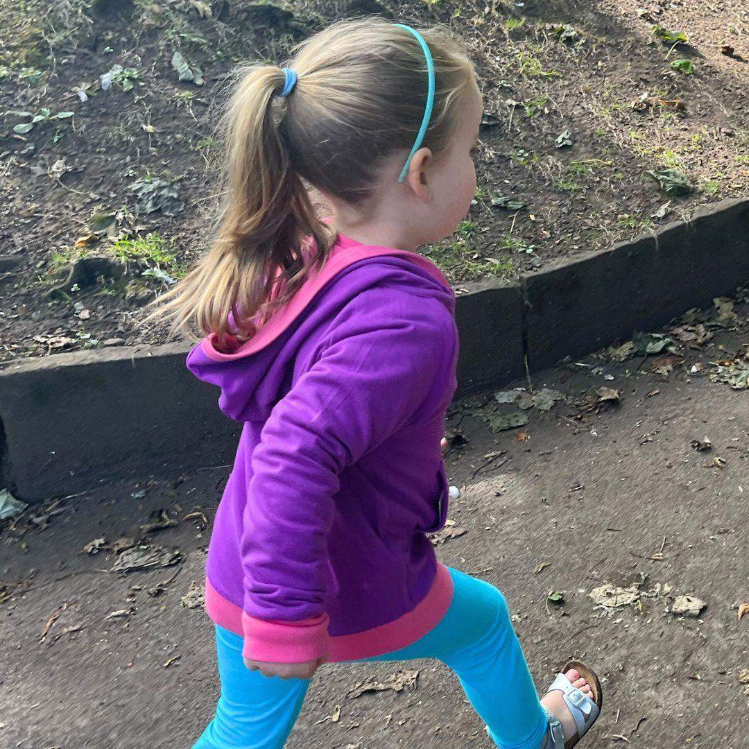 Reversible Organic Hoodie in Bubblegum Pink and Purple