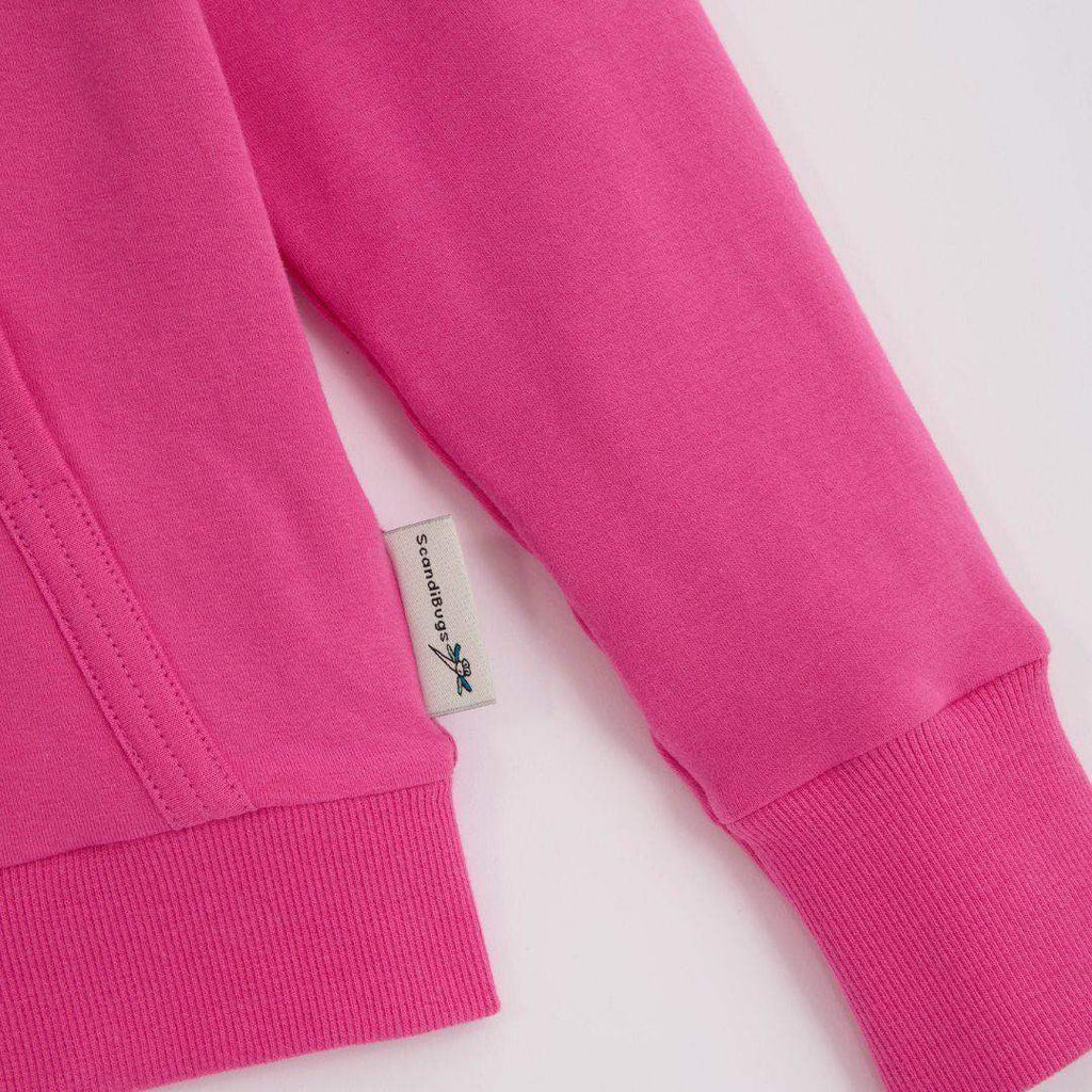 Reversible Organic Hoodie in Bubblegum Pink and Purple