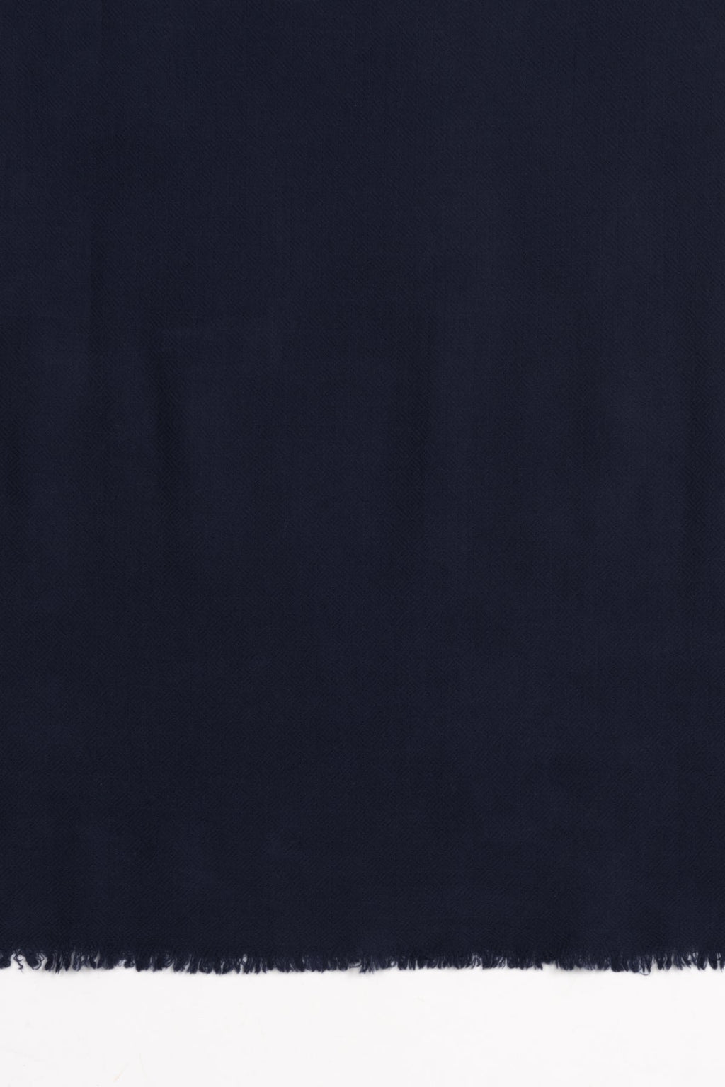 Navy Merino Wool Scarf with Diamond Weave