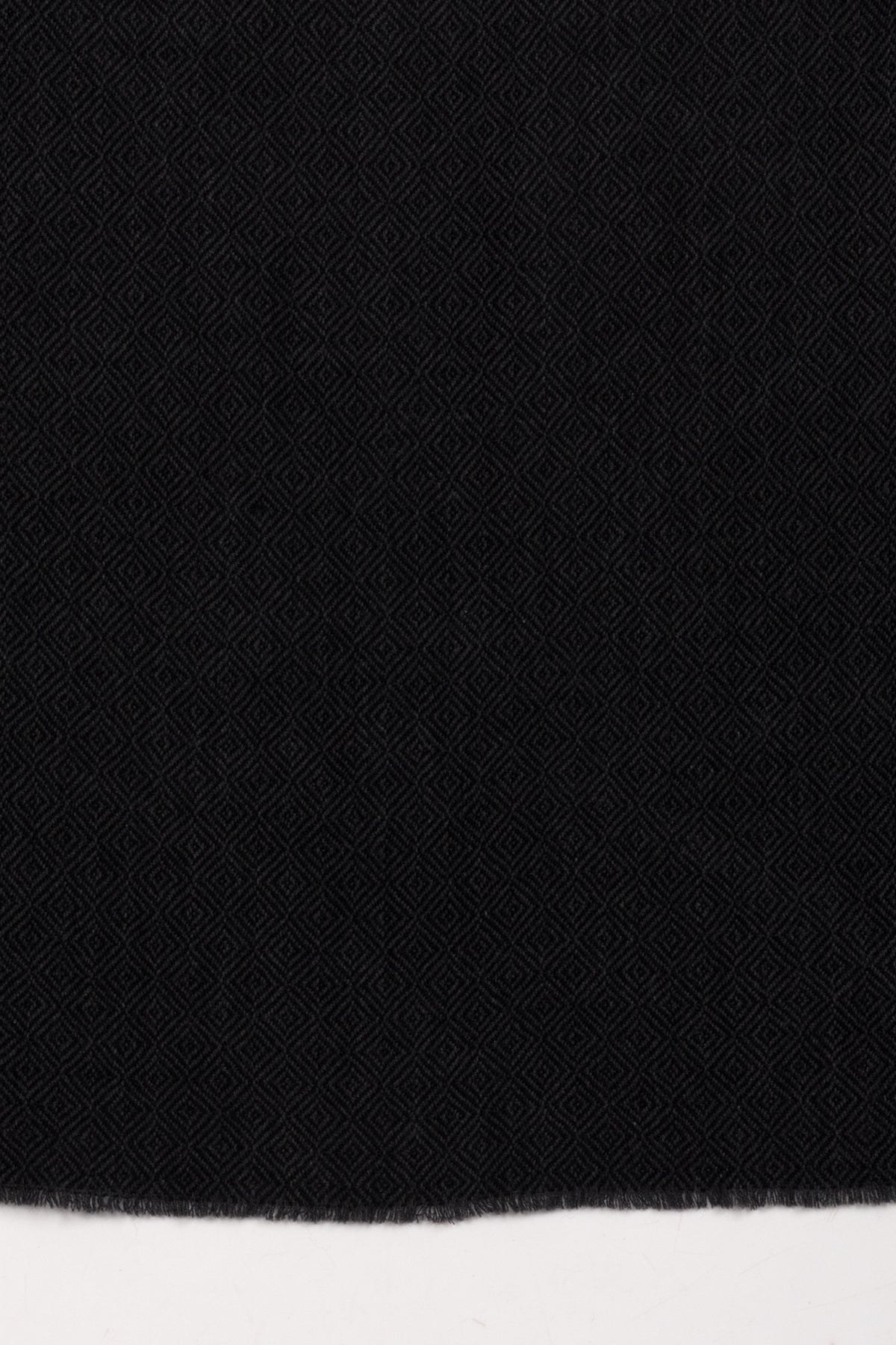 Charcoal Diamond Weave Merino Wool Scarf