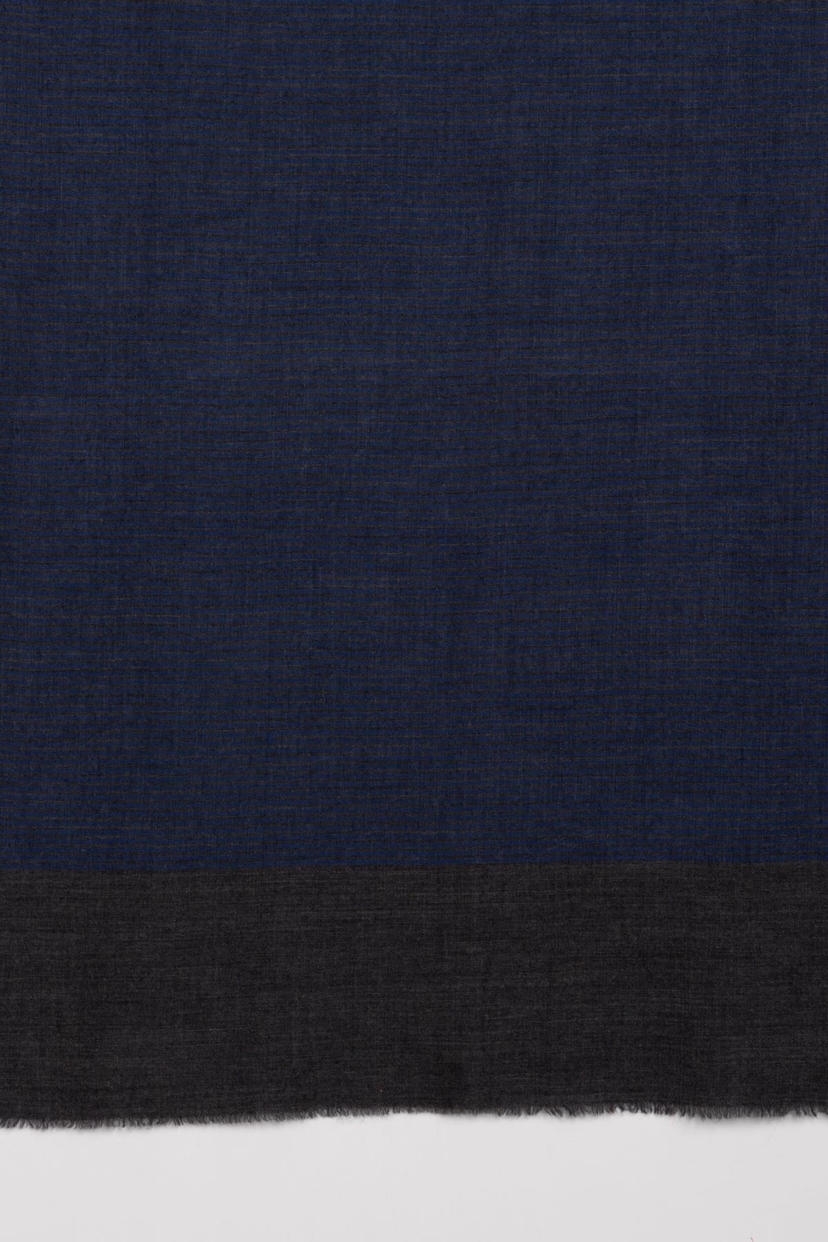 Pinstripe Merino Wool Scarf in Blue Grey