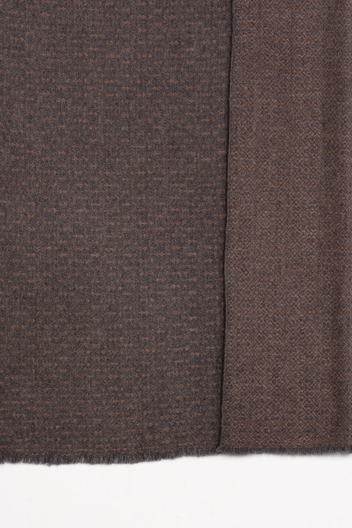 Diamond Weave Cashmere Wool Scarf in Grey Rose Pink