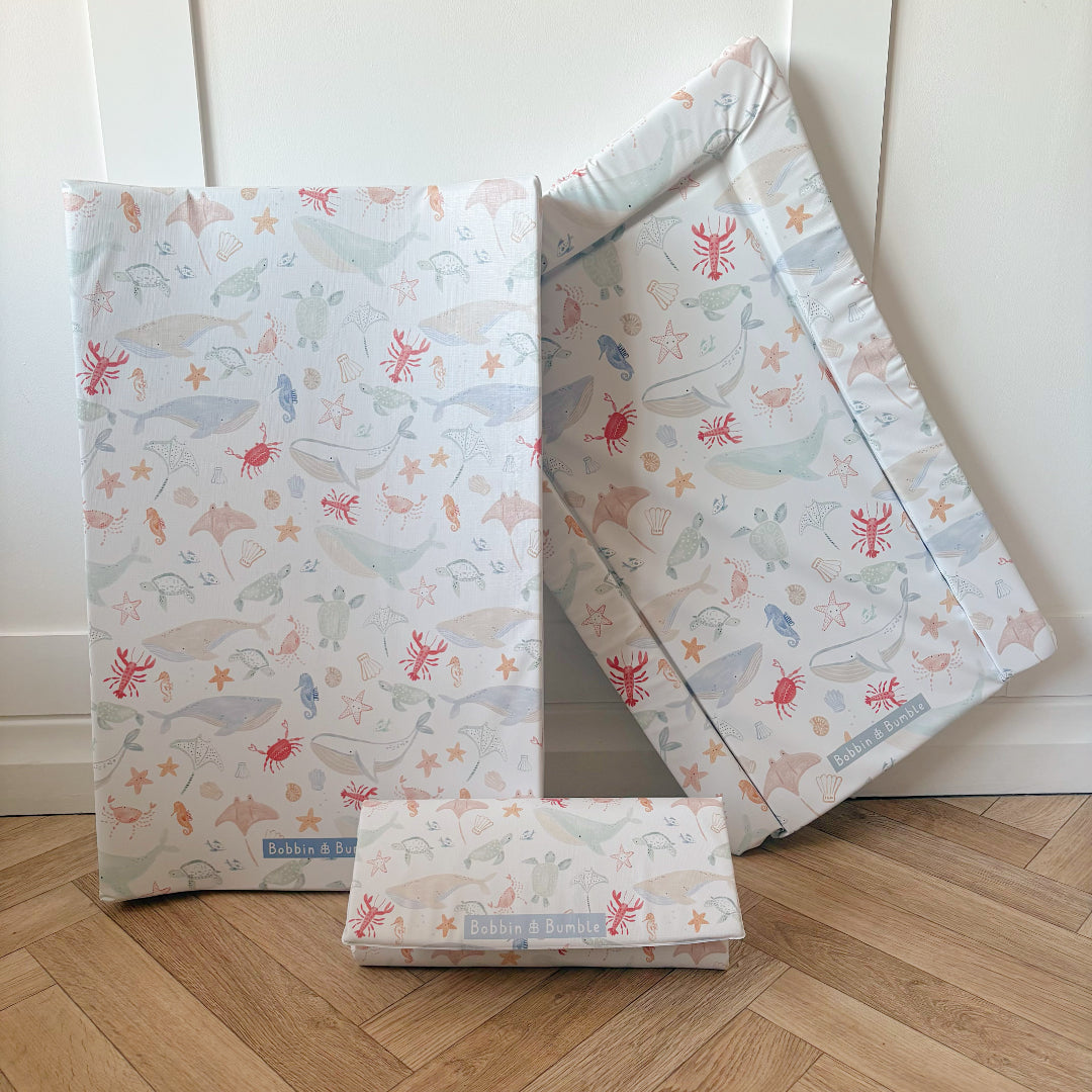 Standard Changing Mat - Deep Blue Sea Print