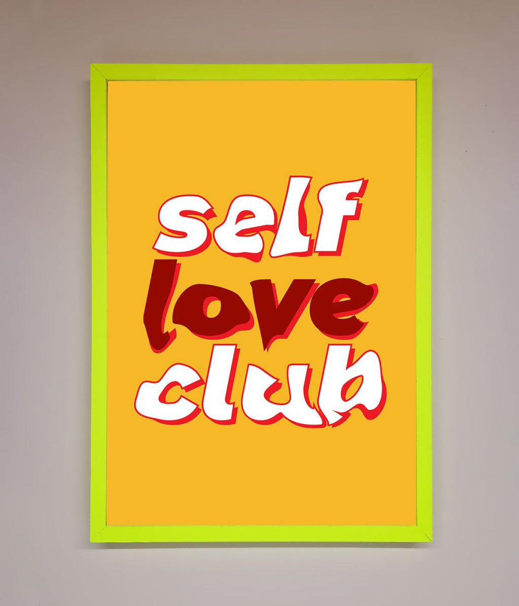 Self Love Club Quote Framed Wall Art