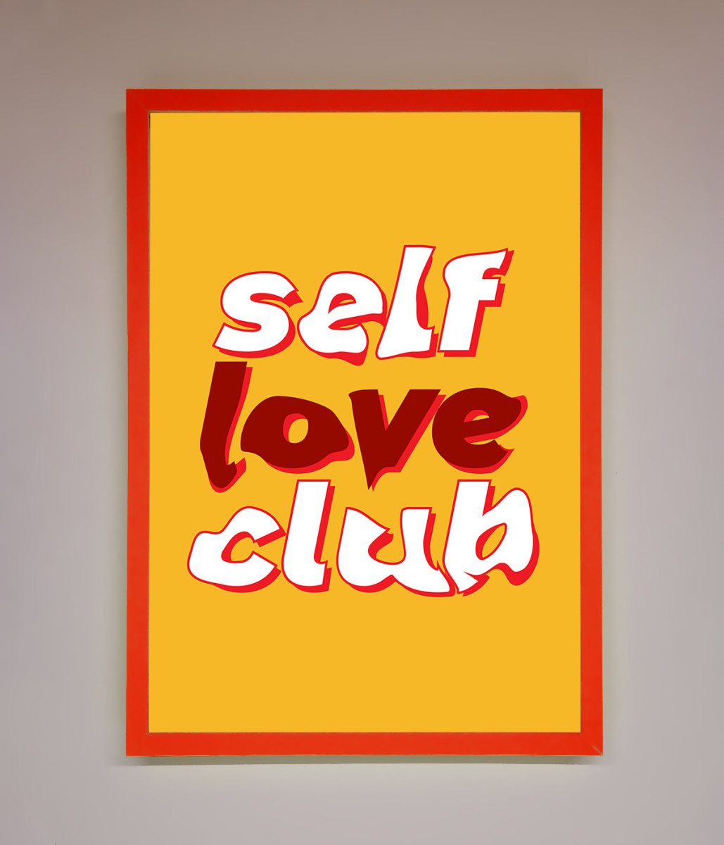 Self Love Club Quote Framed Wall Art
